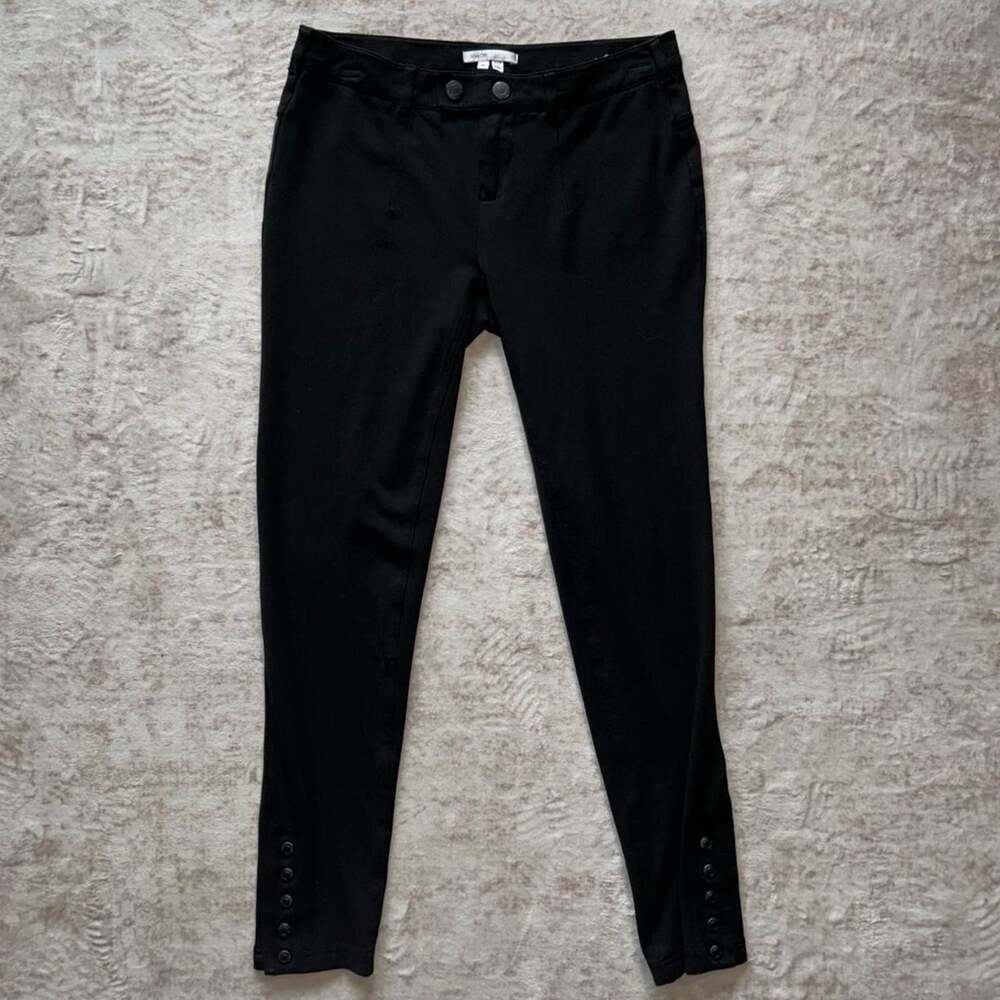 Vince black pants with button details